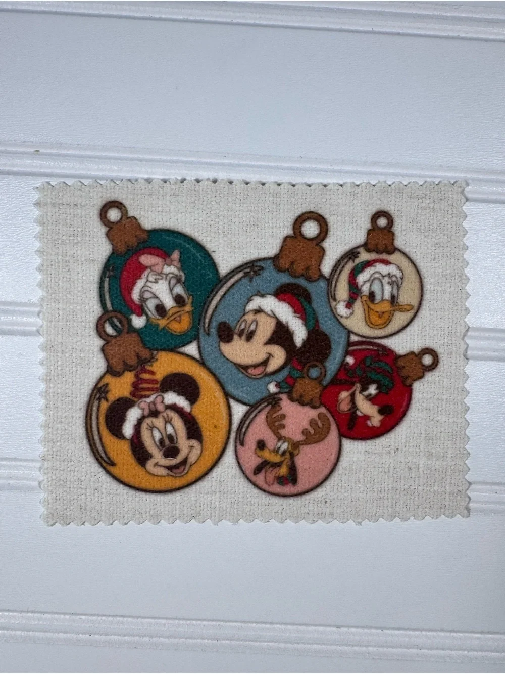 Disney Kids Christmas Fabric Patch in Cream, Red, Green, Blue, Pink